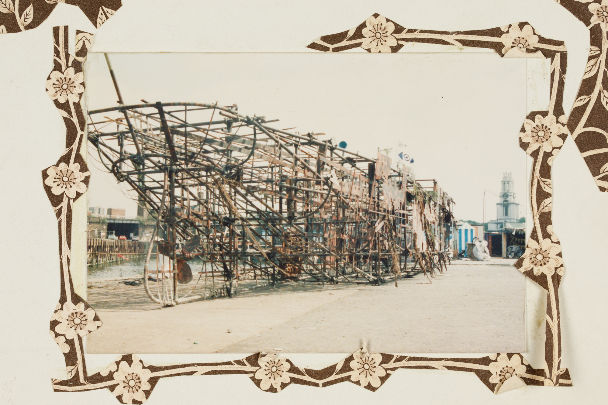 Framework for a large ship-shaped structure
